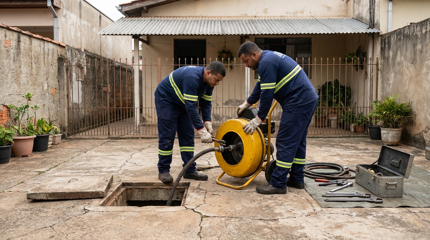 Desentupimento de esgoto em Londrina‑PR